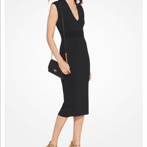 Michael Kors Midi bodycon black dress